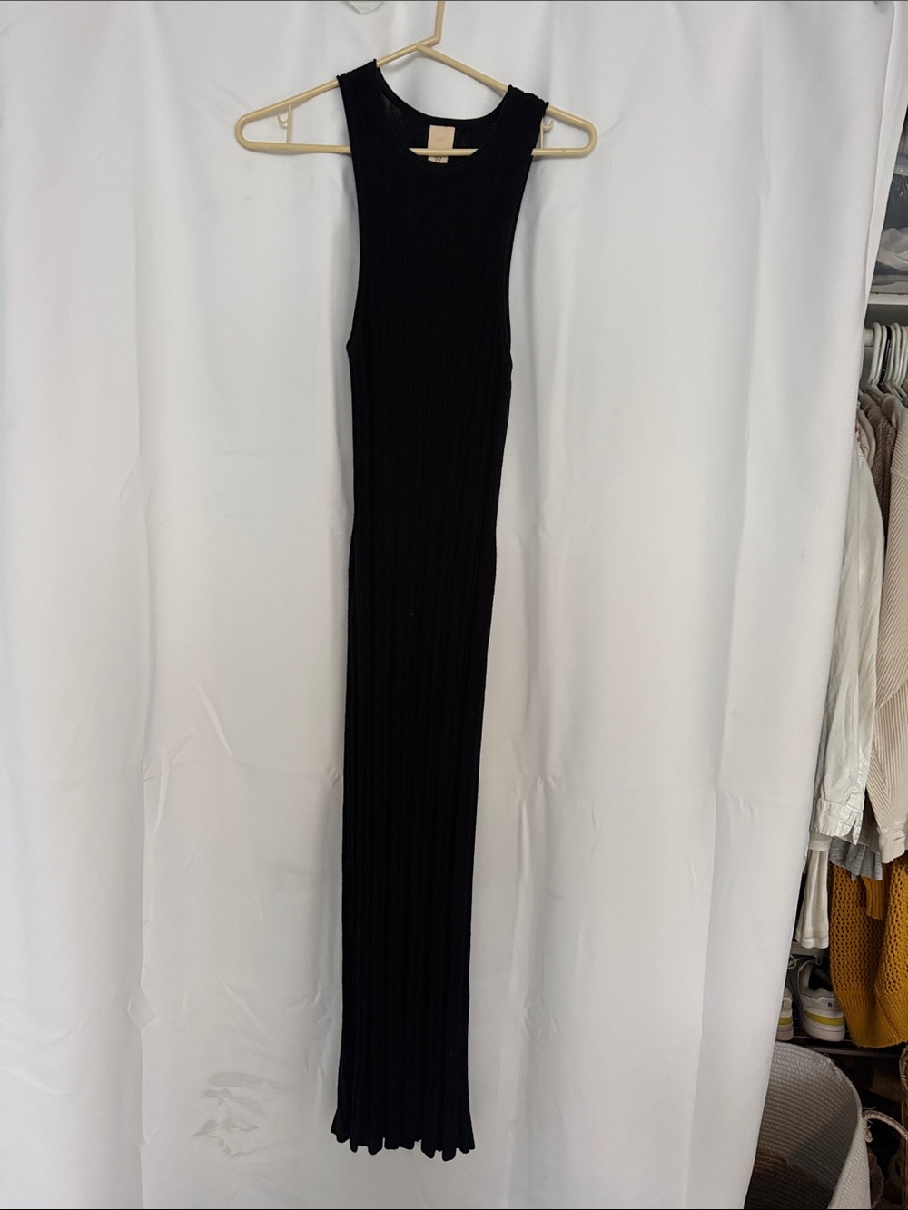 H&M Sleeveless Ribbed Knit Maxi Dress - Black